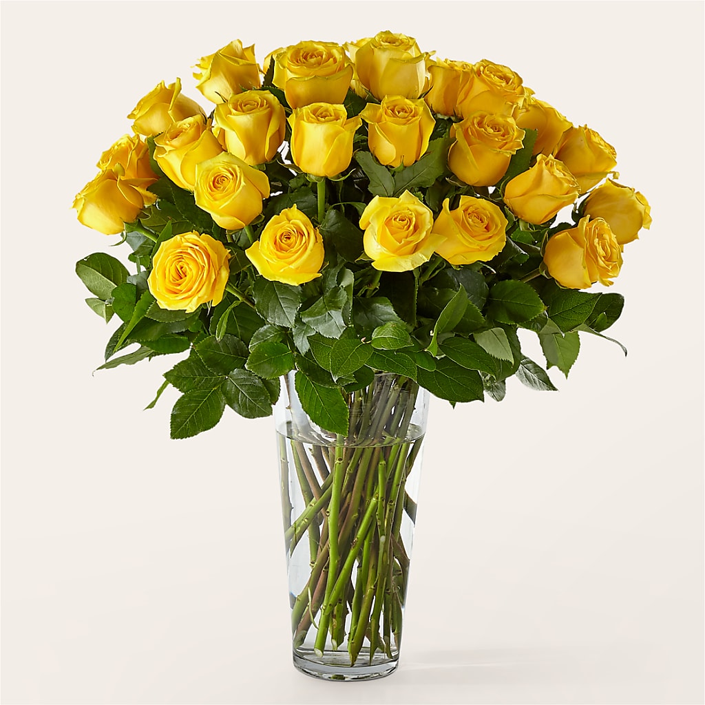 Long Stem Yellow Rose Bouquet – Flowers That Cliq, La Verne CA