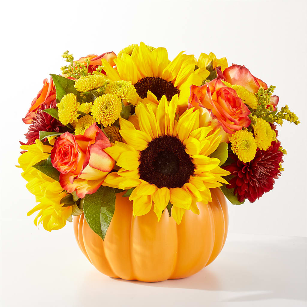 Golden Gourd Pumpkin Bouquet – Flowers That Cliq, La Verne CA