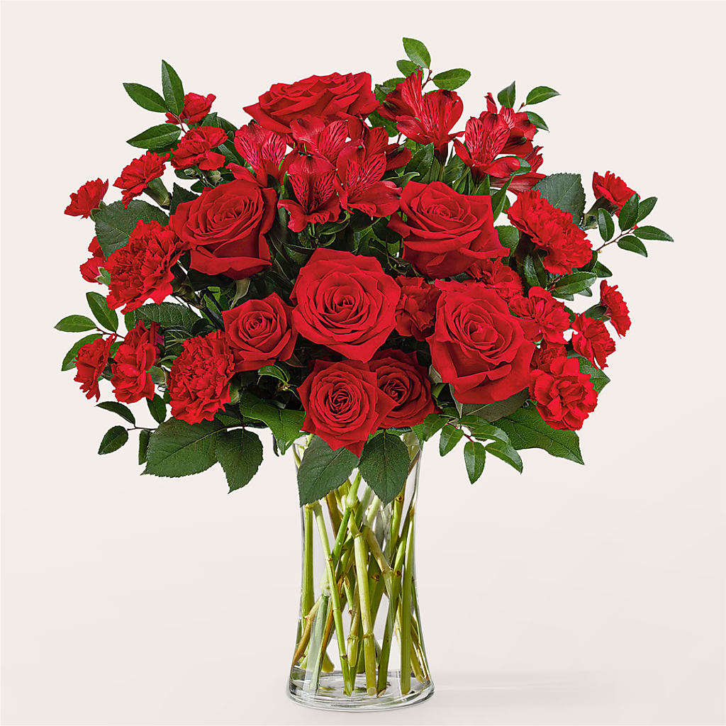 Brilliant Ruby Bouquet – Flowers That Cliq, La Verne CA