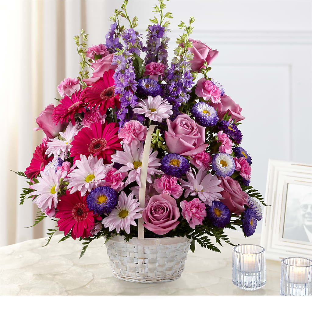 Pastel Peace Basket – Flowers That Cliq, La Verne CA