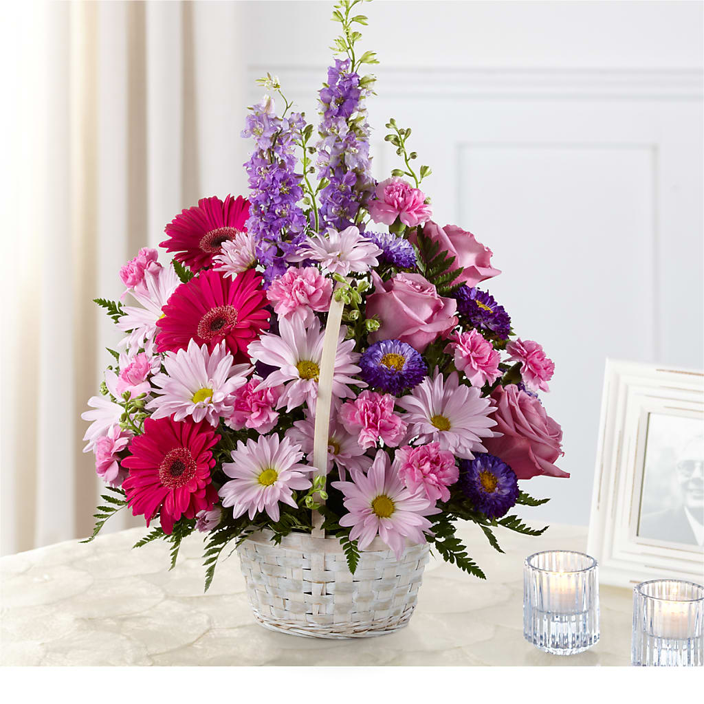 Pastel Peace Basket – Flowers That Cliq, La Verne CA