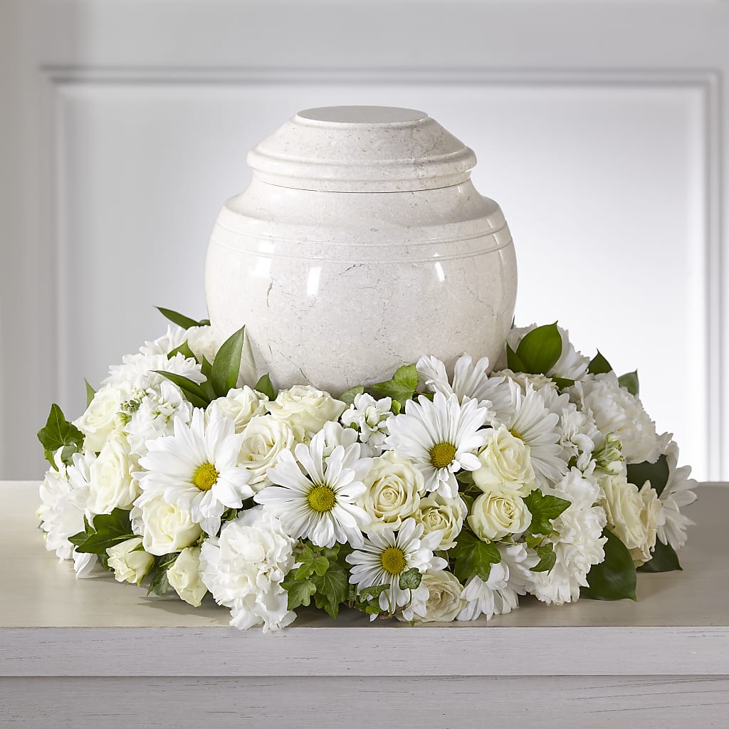 Ivory Gardens Cremation Adornment – Flowers That Cliq, La Verne CA