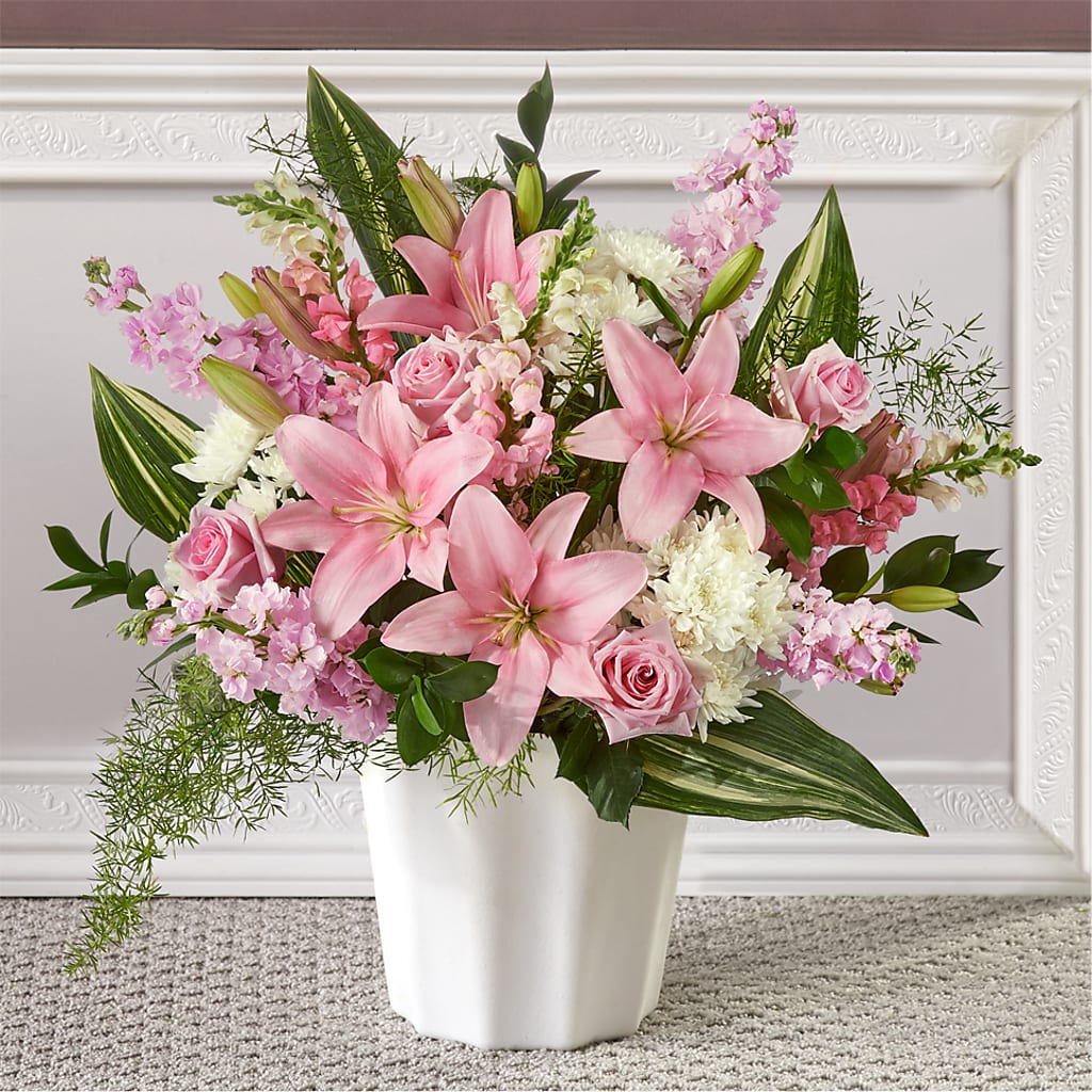 Simply Serene Floor Basket – Flowers That Cliq, La Verne CA