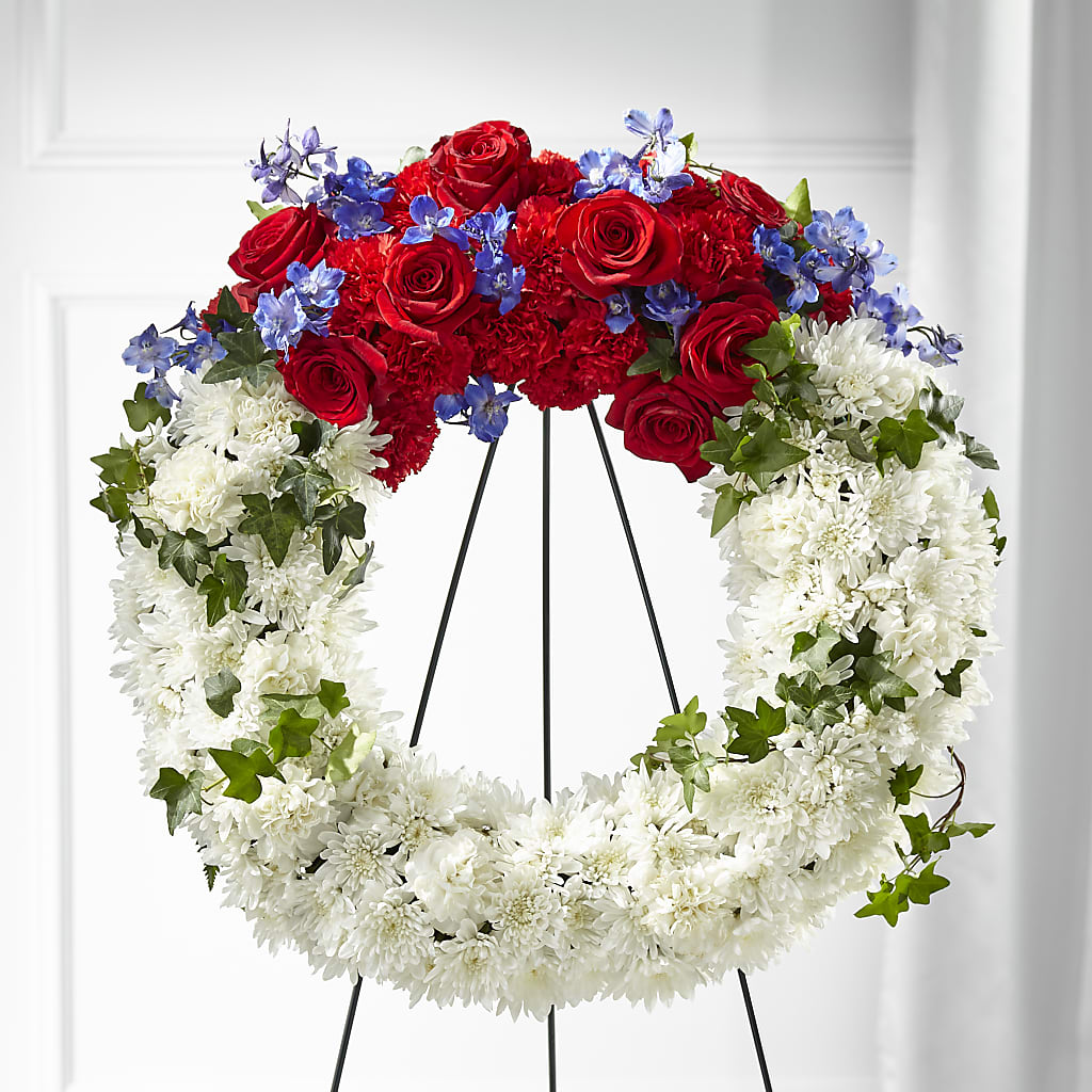 Patriotic Passion Wreath – Flowers That Cliq, La Verne CA