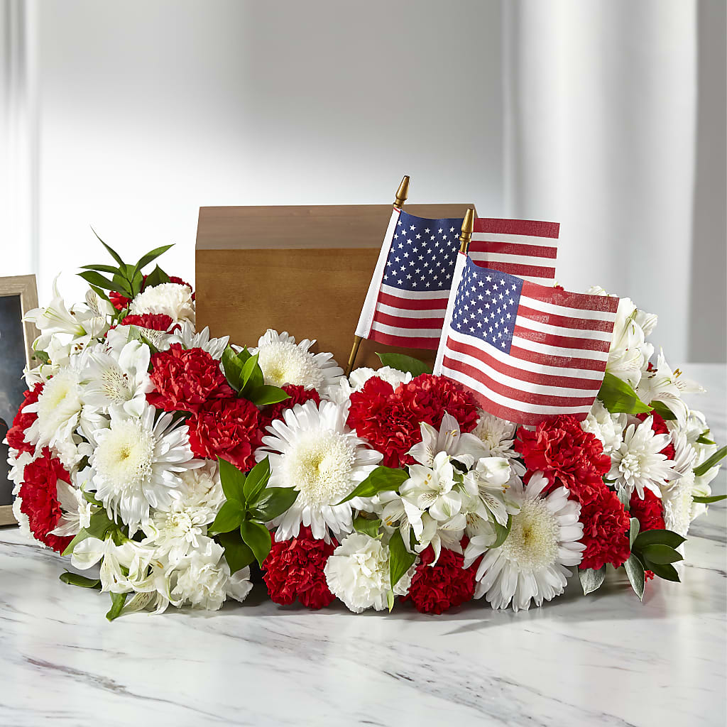 Spirit of Patriotism Cremation Adornment – Flowers That Cliq, La Verne CA