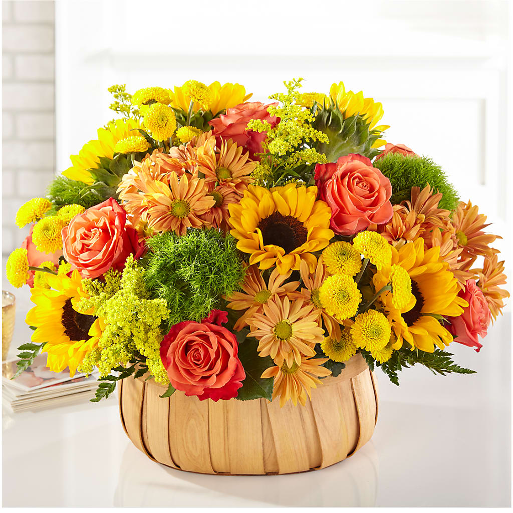 Harvest Sunflower Basket – Flowers That Cliq, La Verne CA