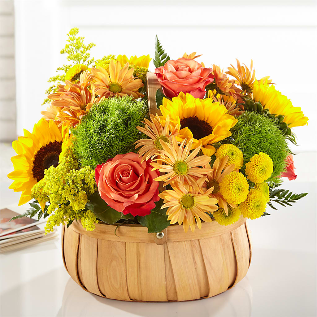 Harvest Sunflower Basket – Flowers That Cliq, La Verne CA