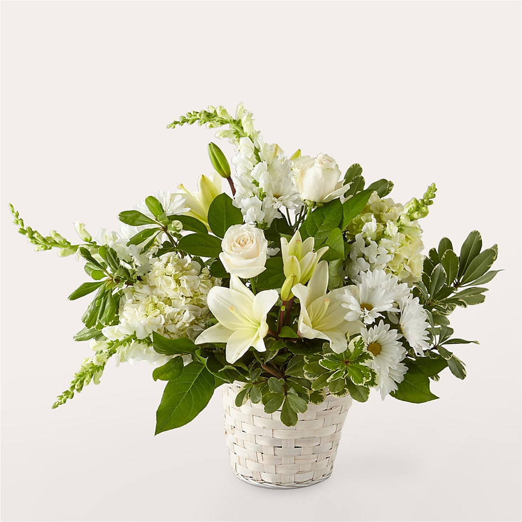 Ivory Elegance Floral Basket – Flowers That Cliq, La Verne CA