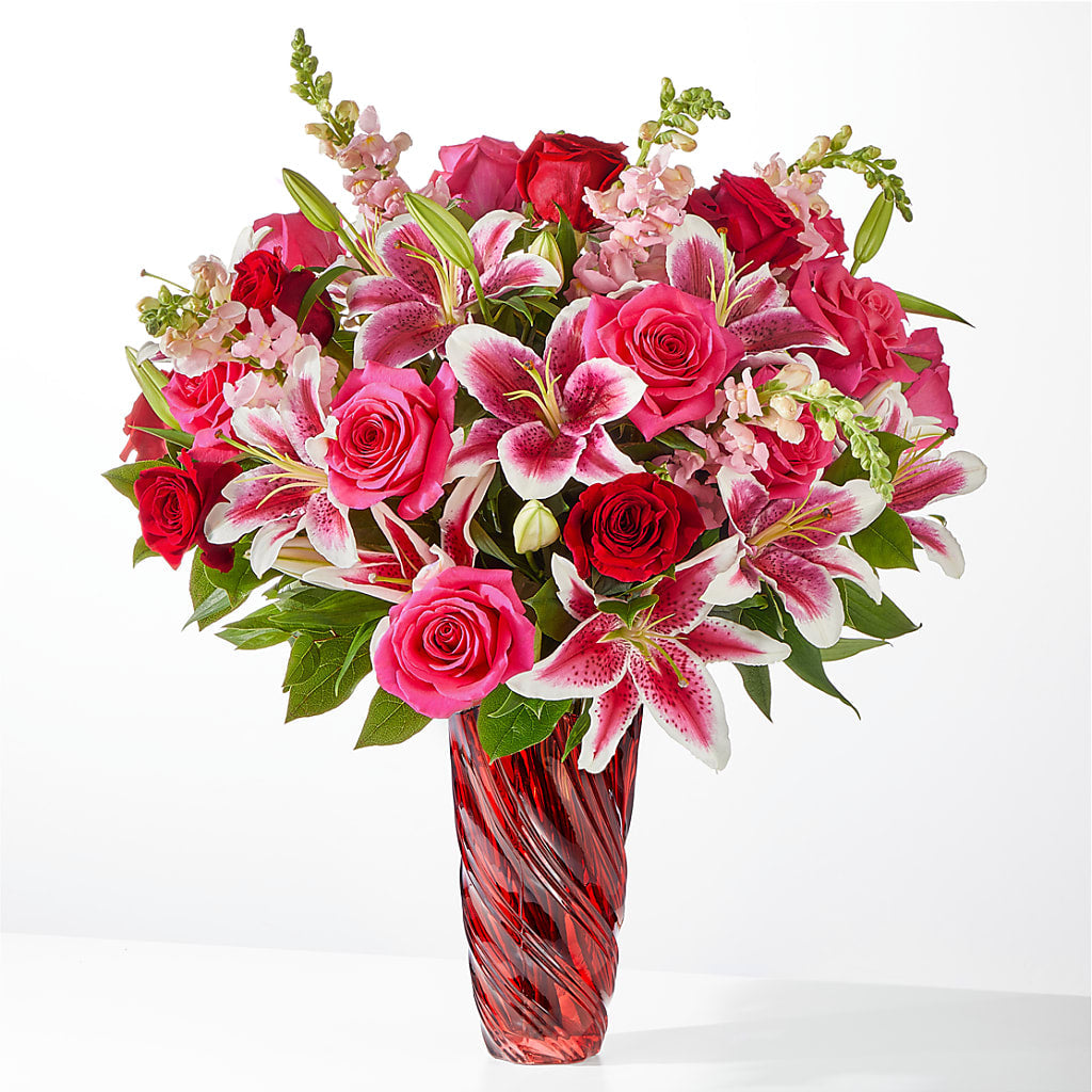 Always You Bouquet with Luxe Swirl Vase – Flowers That Cliq, La Verne CA