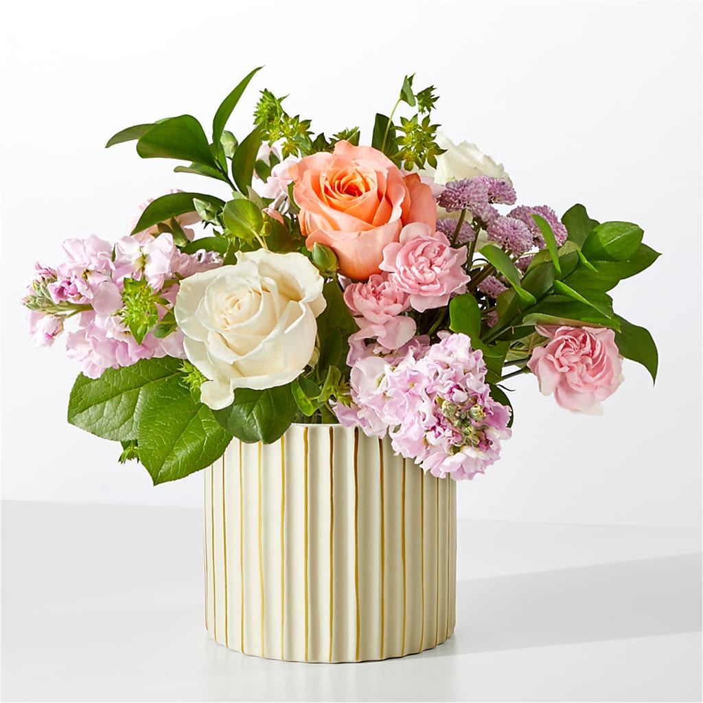 French Market Bouquet with Ivory Vase – Flowers That Cliq, La Verne CA
