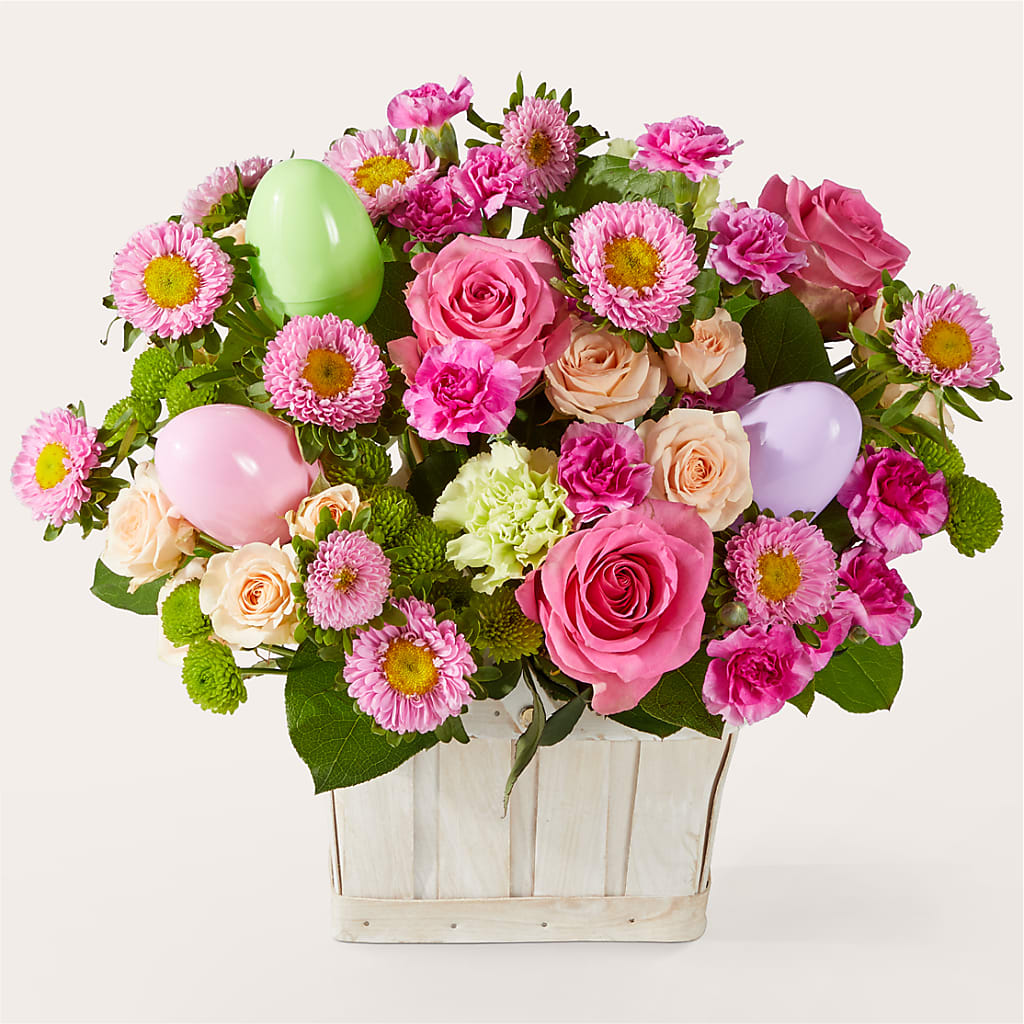Get Eggcited Basket – Flowers That Cliq, La Verne CA