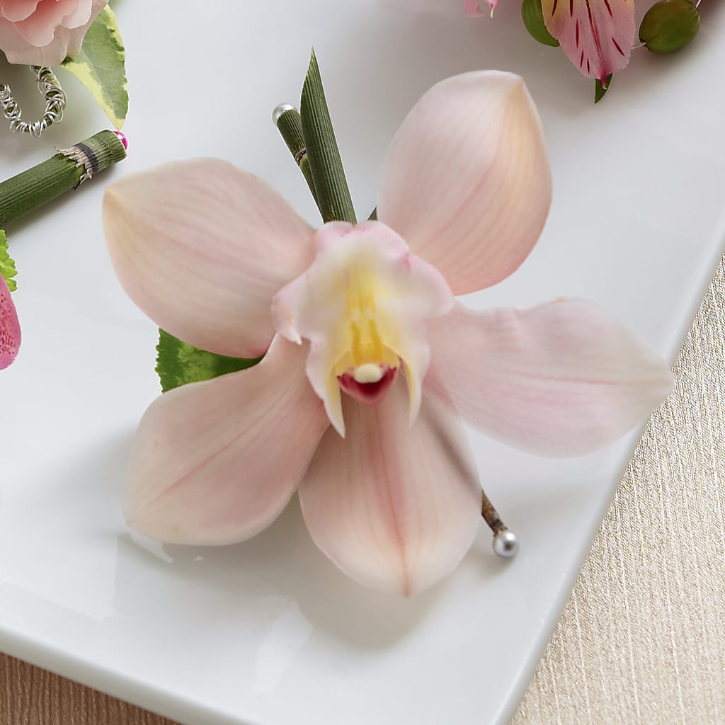 Pink Cymbidium Boutonniere – Flowers That Cliq, La Verne CA
