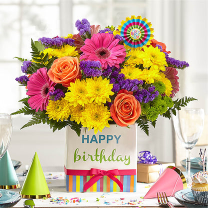 Birthday Brights Bouquet –  Flowers That Cliq, La Verne CA
