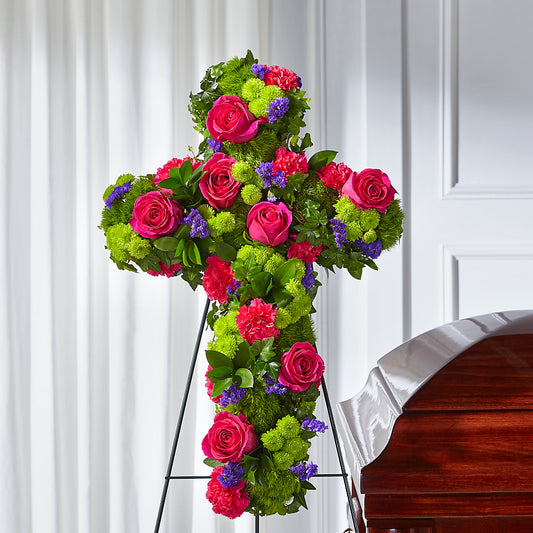 Tribute Rose Floral Cross –  Flowers That Cliq, La Verne CA