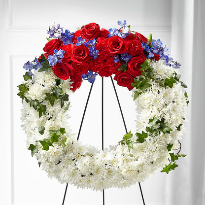Patriotic Passion Wreath –  Flowers That Cliq, La Verne CA