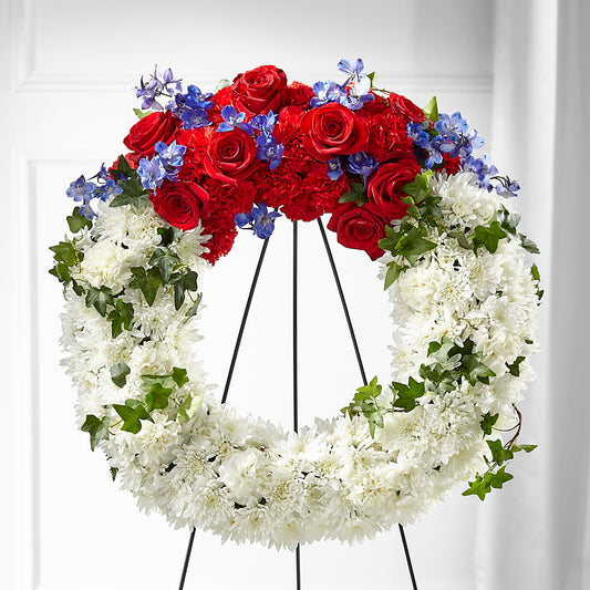 Patriotic Passion Wreath –  Flowers That Cliq, La Verne CA