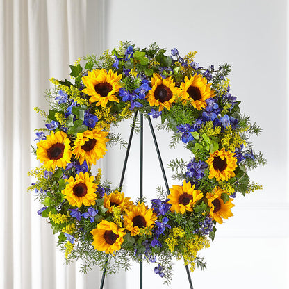 Bright Rays Wreath –  Flowers That Cliq, La Verne CA