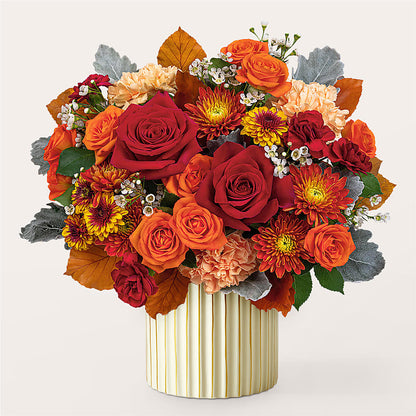 Merlot Bouquet with Ivory Vase –  Flowers That Cliq, La Verne CA