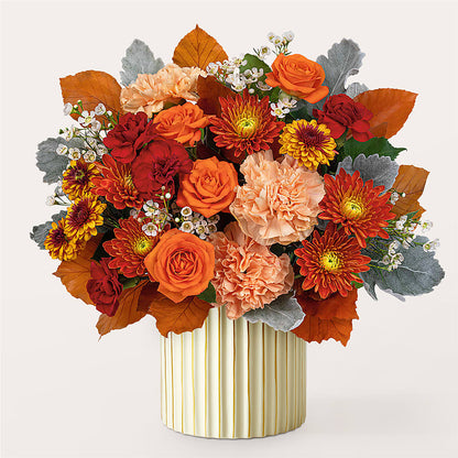 Merlot Bouquet with Ivory Vase –  Flowers That Cliq, La Verne CA
