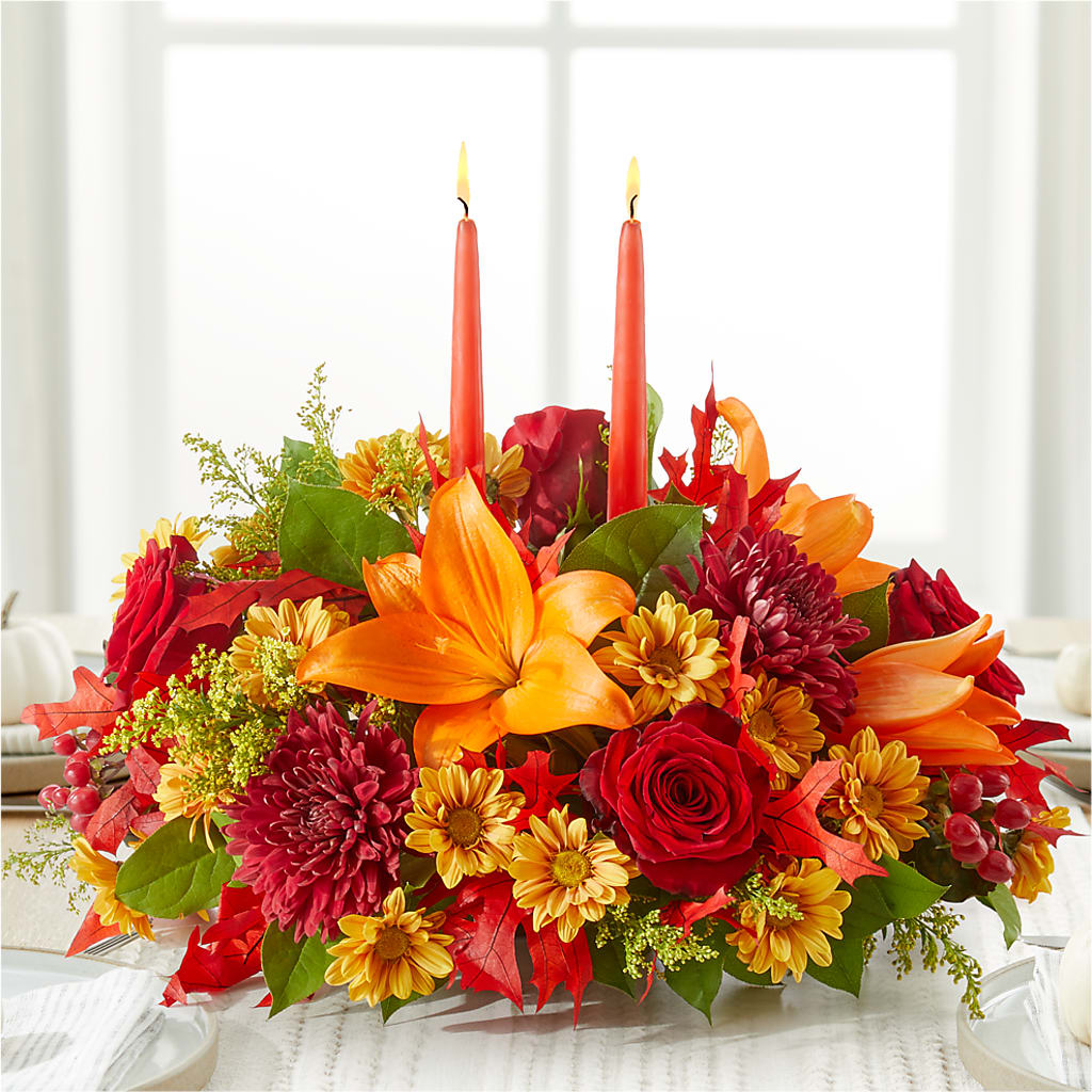 Autumn's Embrace Centerpiece –  Flowers That Cliq, La Verne CA