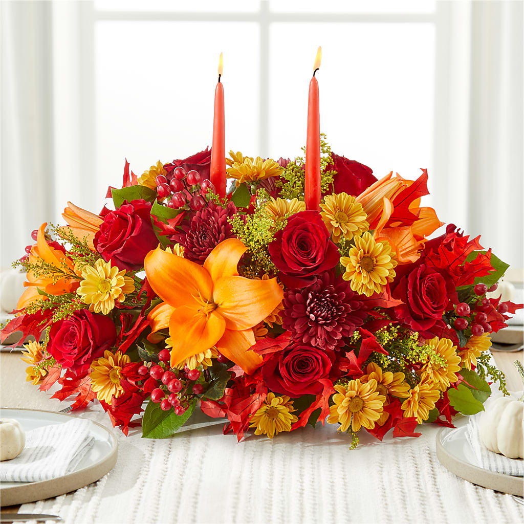 Autumn's Embrace Centerpiece –  Flowers That Cliq, La Verne CA
