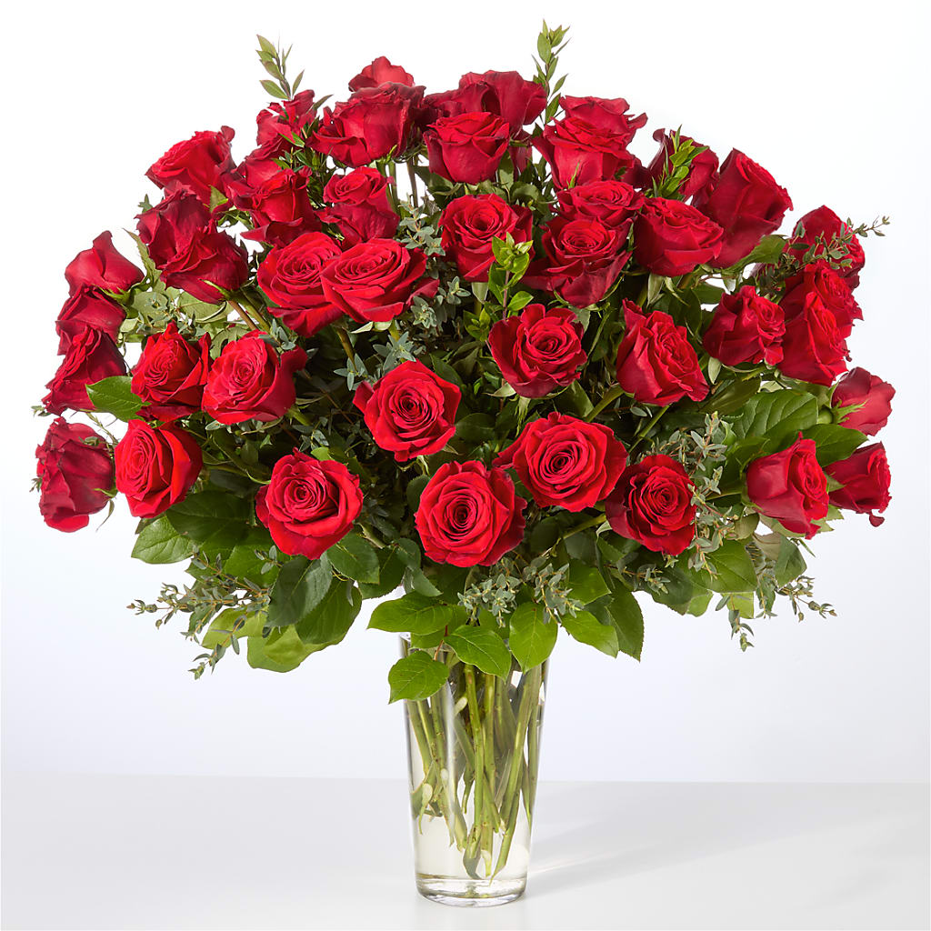 Forever Yours Fifty Stem Red Rose Bouquet –  Flowers That Cliq, La Verne CA