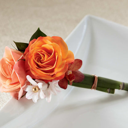 Sunset Dream Boutonniere –  Flowers That Cliq, La Verne CA