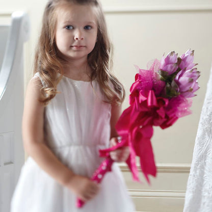 Sparkle Pink Flower Girl Bouquet –  Flowers That Cliq, La Verne CA